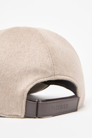 Cappello baseball in feltro di lana e cashmere