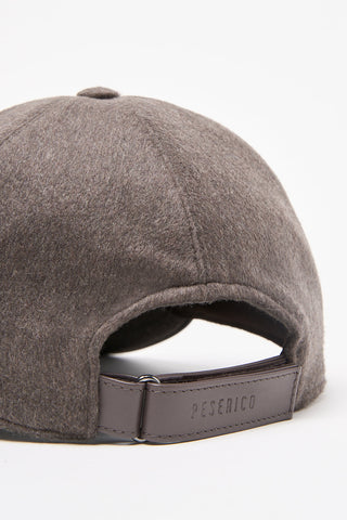 Cappello baseball in feltro di lana e cashmere