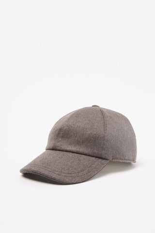 Cappello baseball in feltro di lana e cashmere