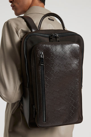 Genuine leather travel backpack