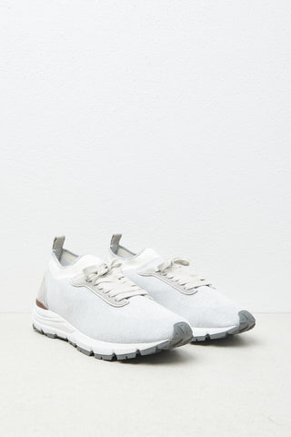 Sneakers in stretch melange cotton