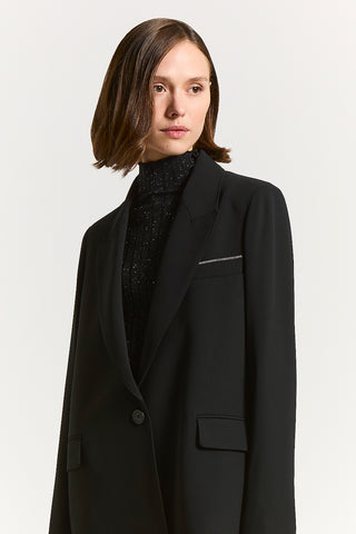 Blazer in fluido cadì crepe