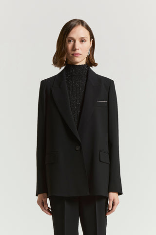Blazer in fluido cadì crepe