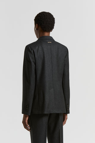 Lurex wool flannel blazer