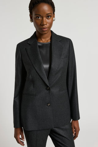 Lurex wool flannel blazer