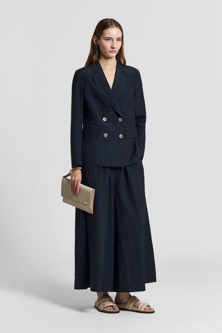 Cotton-blend canvas blazer