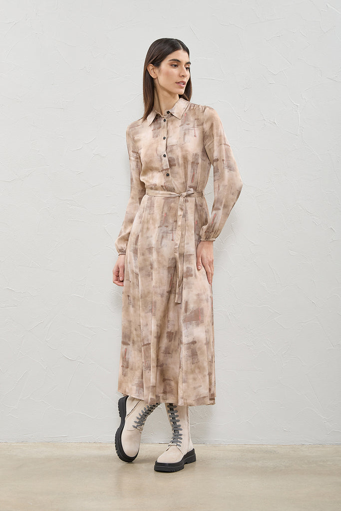 Viscose twill dress  