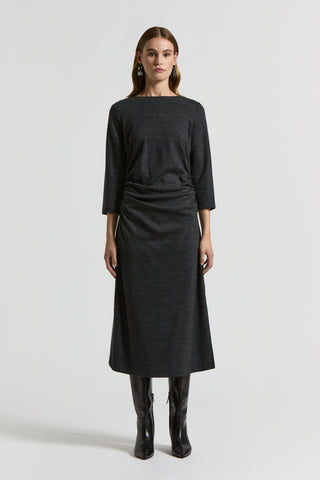 Fluid cotton wool jersey dress