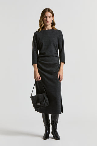 Fluid cotton wool jersey dress