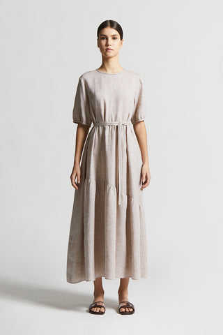 Long dress in pure linen