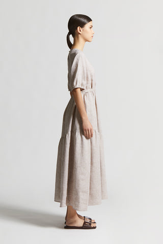 Long dress in pure linen