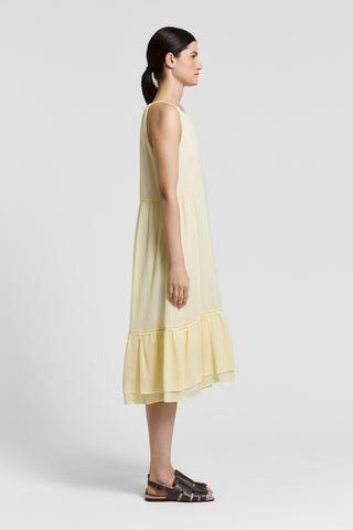 Abito midi in voile di puro cotone