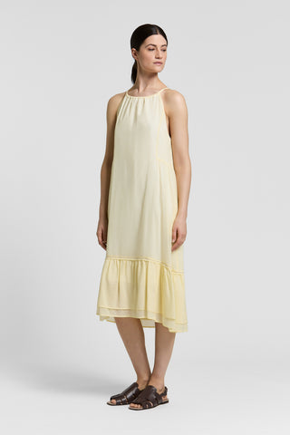 Abito midi in voile di puro cotone