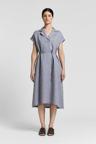 Lightweight pure linen canvas dress