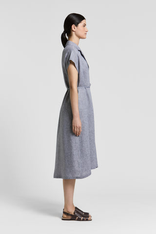 Lightweight pure linen canvas dress