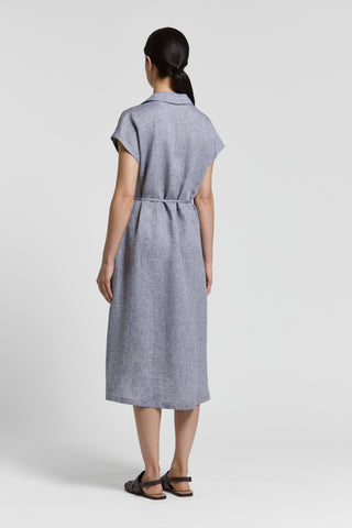 Lightweight pure linen canvas dress
