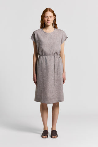 Lightweight pure linen canvas dress