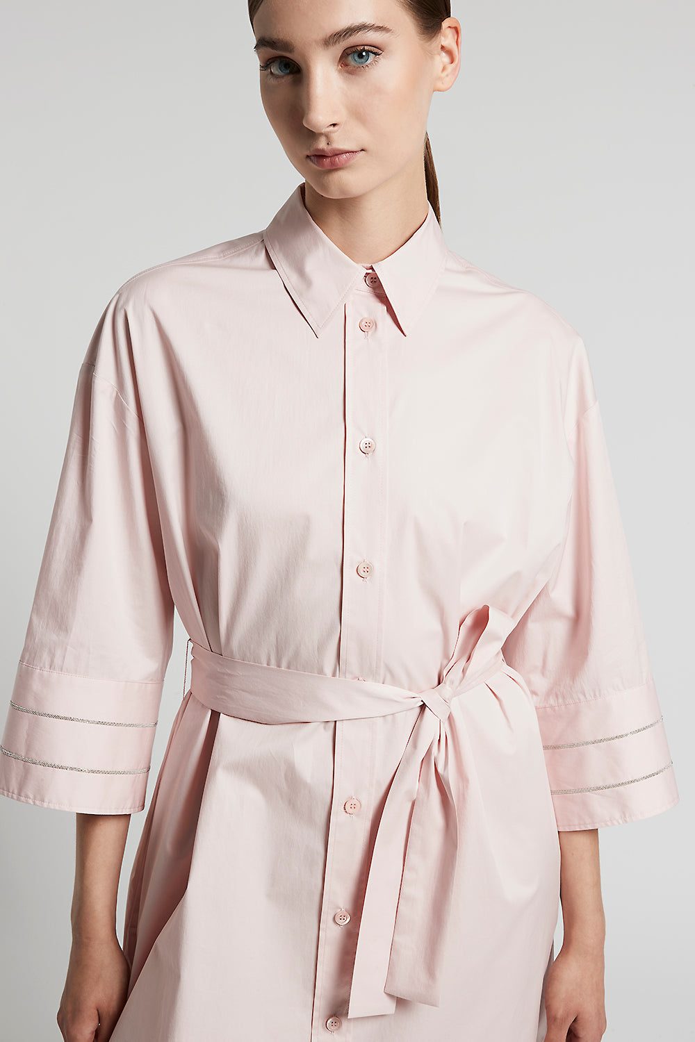 パーティードレス PESERICO Light stretch cotton satin chemisier dress Peserico Light Stretch Cotton Satin Chemisier Dress