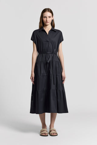 Short-sleeved sail-hand cotton dress