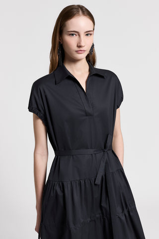 Short-sleeved sail-hand cotton dress