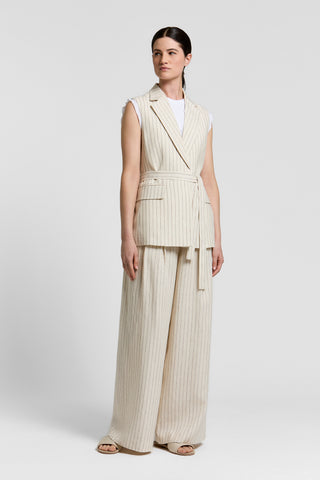 Pantalone gessato bicolore