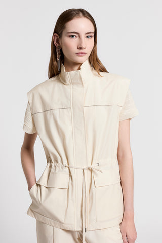 Lightweight technical cotton safari jacket