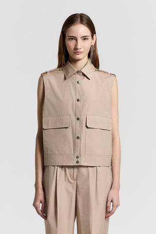 Lightweight technical cotton vest