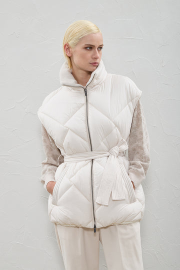Gilet with maxi Peserico quilted pattern  