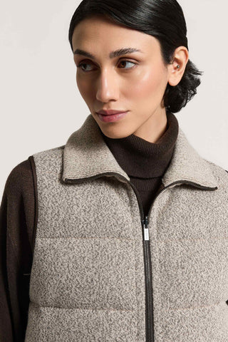Gilet in piuma in lana e cashmere