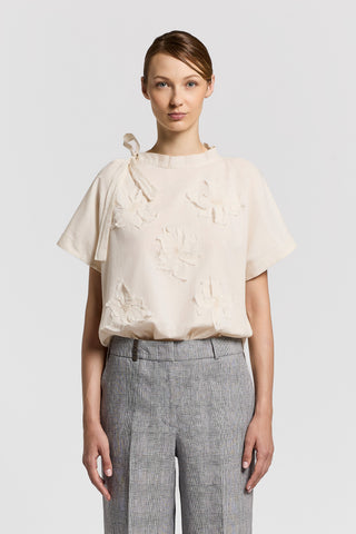 T-shirt in voile di puro cotone