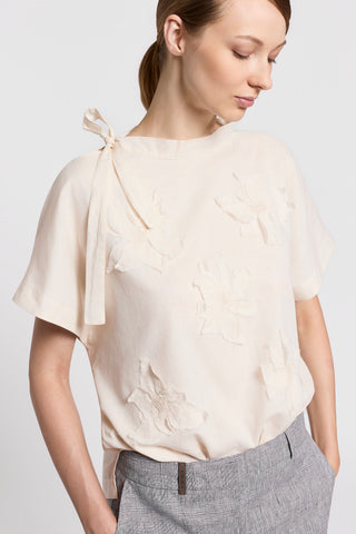 T-shirt in voile di puro cotone