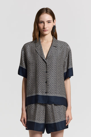 Camicia in twill di viscosa