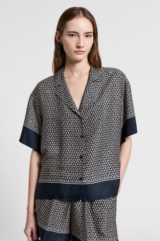 Camicia in twill di viscosa