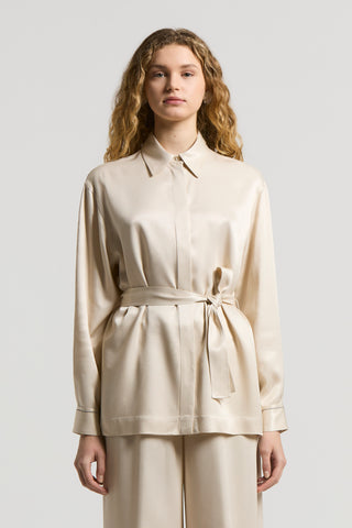 Fluid viscose twill shirt