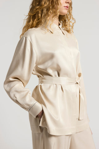 Fluid viscose twill shirt