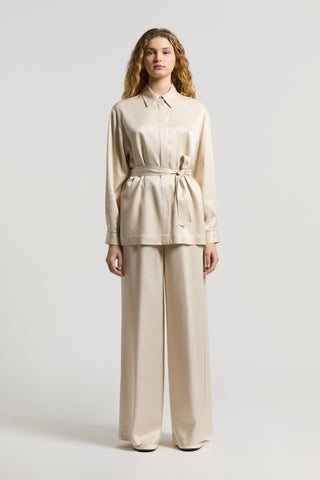 Fluid viscose twill shirt
