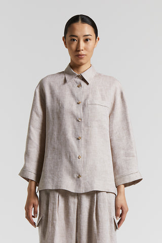 Light and cool pure linen shirt