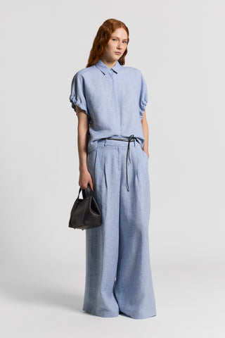 Pantalone in tela leggera di puro lino