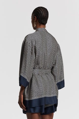 Viscose twill kimono