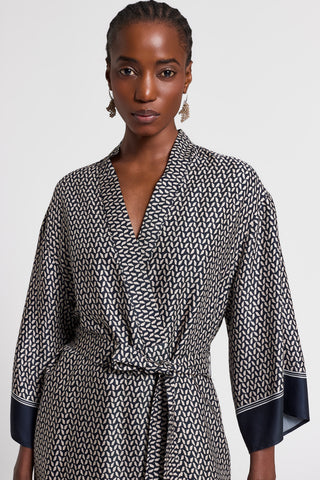 Viscose twill kimono