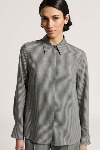 Camicia in viscosa e seta