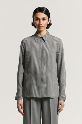 Camicia in viscosa e seta