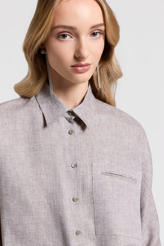 Camicia in tela leggera di puro lino