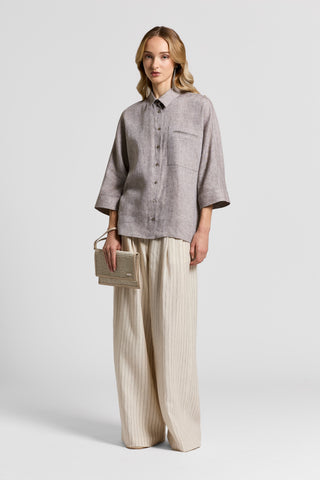 Camicia in tela leggera di puro lino