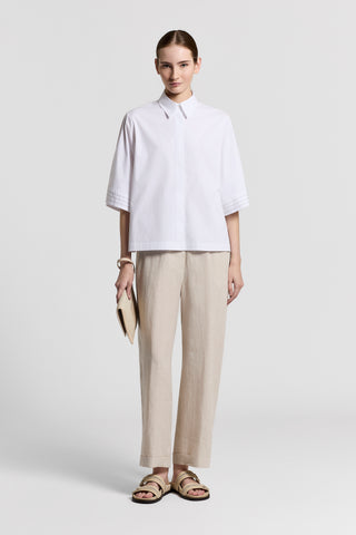 Pantalone in puro lino effetto délavé