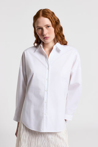 Oversize stretch cotton shirt