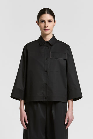 Sail-hand boxy cotton shirt