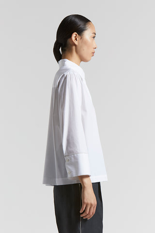 Stretch cotton poplin shirt