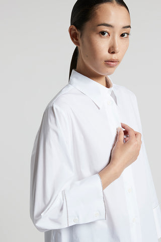 Stretch cotton poplin shirt