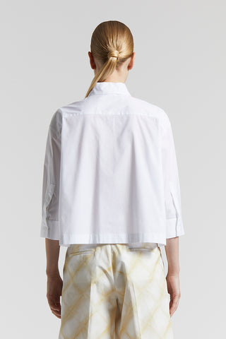 Stretch cotton poplin shirt